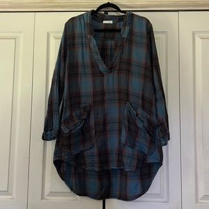Free People Plaid Tunic